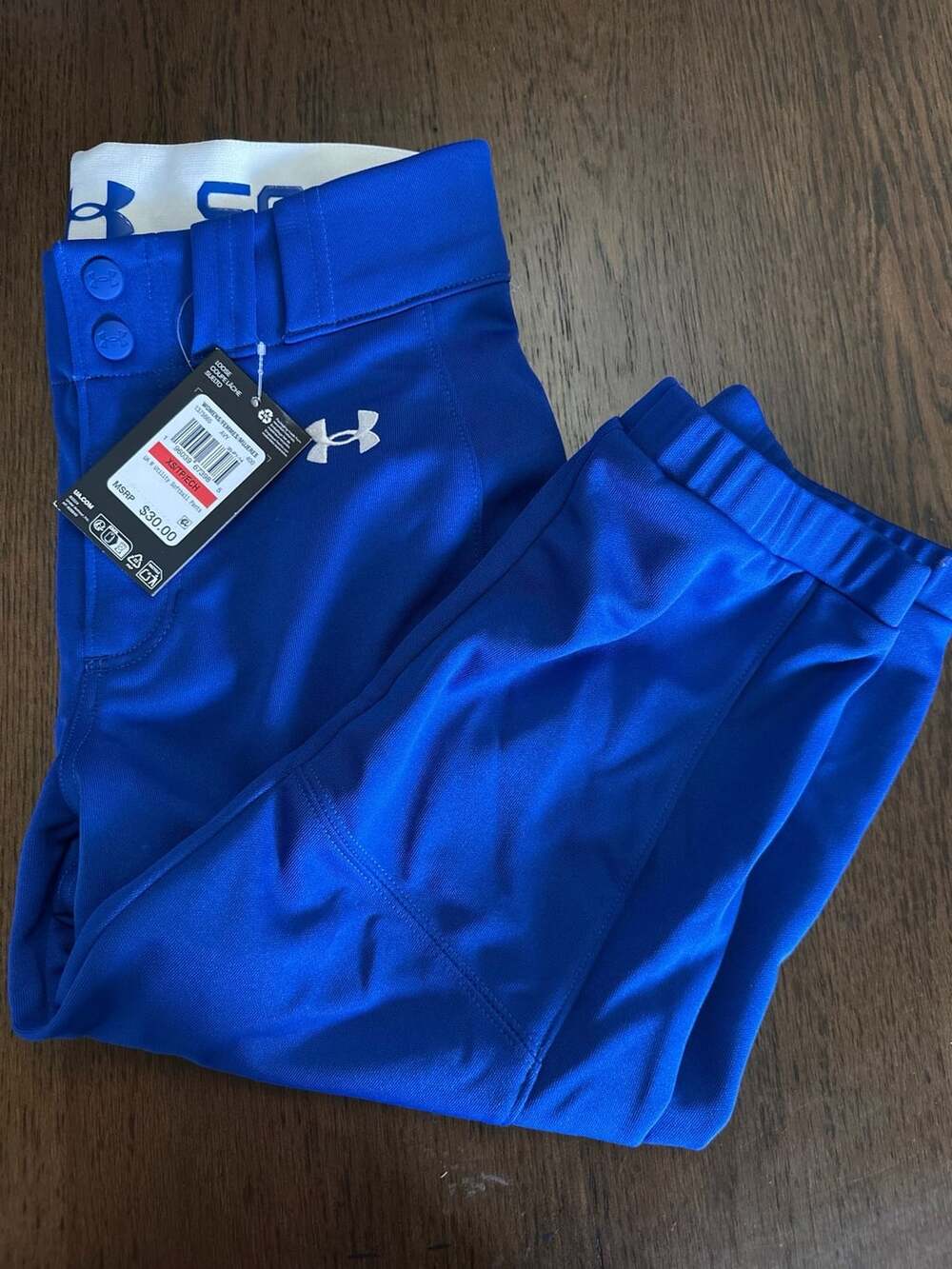 Under Armour Utility Softball Pants Youth Size XS Blue Cropped NWT